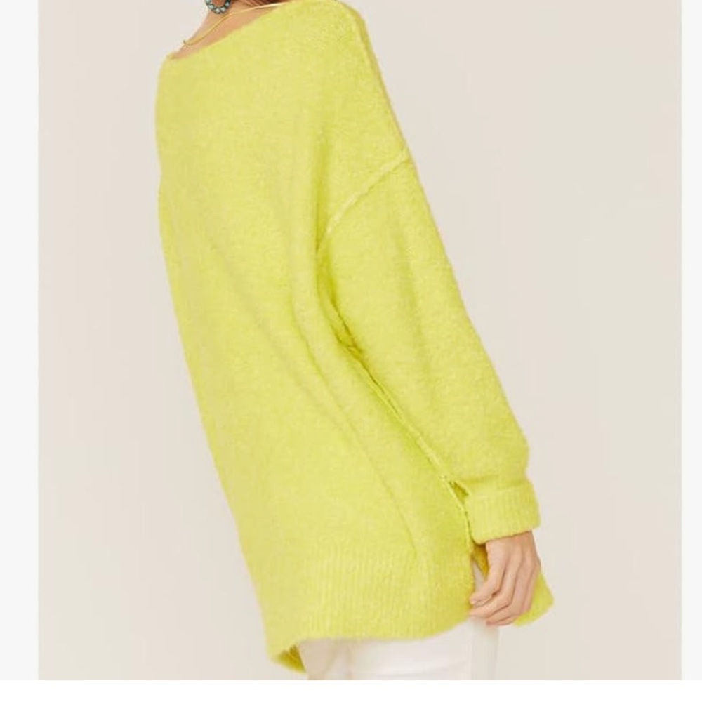 Free People Bright Yellow Women's Sweater - Picture 2 of 7